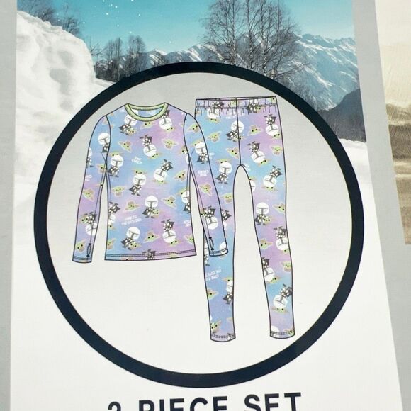 NWT Cuddl Duds Star Wars Mandalorian Grogu Warm Base Layers Set - Picture 2 of 3